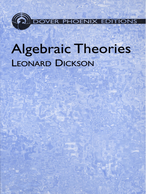 Upplýsingar um Algebraic Theories eftir Leonard Dickson - Biðlisti